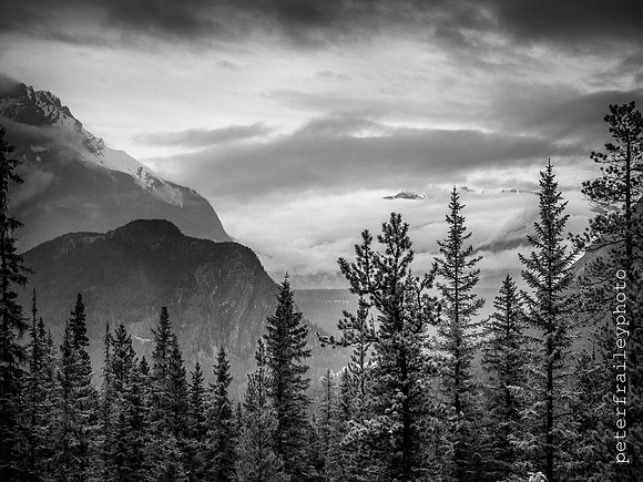 Rainy Day View  In Banff
