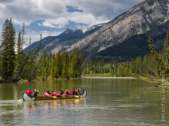 War Canoe on the Bow River
